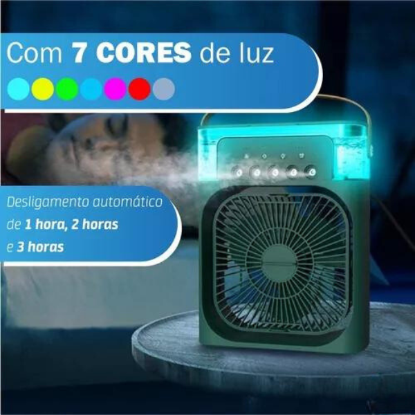 Ventilador Portátil de Mesa - Mini  Ar Condicionado Umidificado