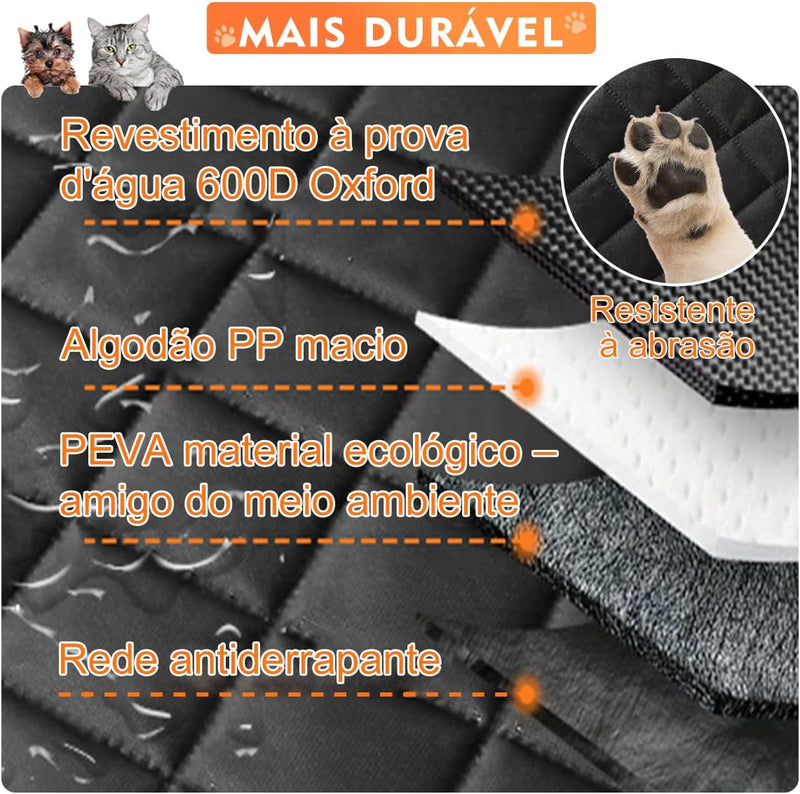 Capa Protetora Banco Traseiro Pet 4 em 1 – Conforto e Segurança para Seu Melhor Amigo!