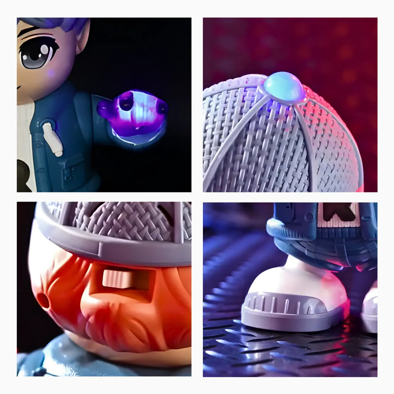 Brinquedo Boneco Dançante Infantil Balançando Com Luzes LED e Música